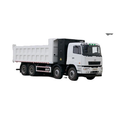 Geely Commercial 5,6 metros de bagageiro, M5 de topo plano, 8X4350 graus de mudança de bateria, duplo motor, 7DM caminhão de descarga elétrico puro