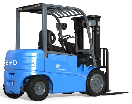Fabricado na China, o elevador elétrico puro de quatro eixos de balanço da BYD pesa 3,0-3,5-3,8 toneladas da série EL