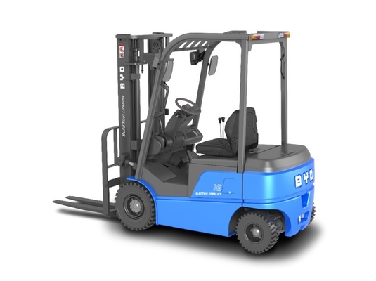 Fabricado na China, o elevador elétrico puro de quatro eixos de balanço da BYD pesa 3,0-3,5-3,8 toneladas da série EL