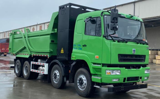 Geely Commercial, bateria CATL troca de bateria de 282 graus, 8X4 camião de descarga elétrico puro para transporte de resíduos urbanos