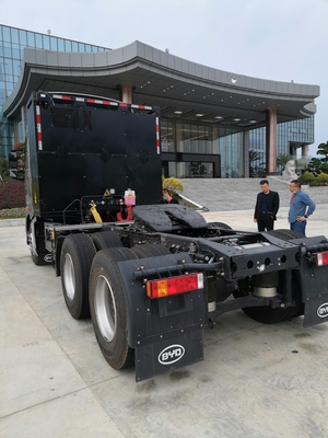 Venda a quente 282 quilowatts-hora de eletricidade, BYD 6x4 tractor elétrico puro dedicado à doca