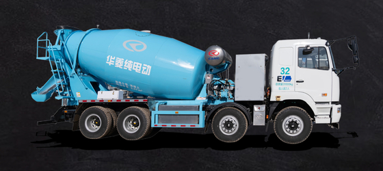 China Geely, versão padrão M7, CATL-350Kwh de carregamento, 12 metros cúbicos, caminhão de mistura de cimento elétrico puro 8x4