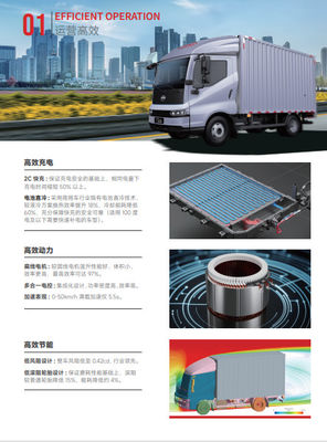 Especificações do camião elétrico puro T5
